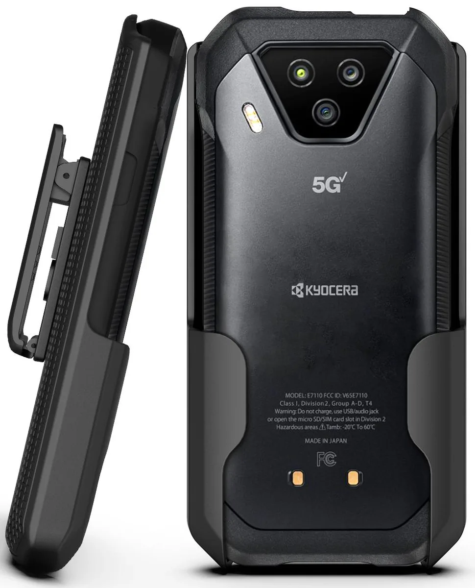 Nakedcellphone Nakedcellphone Belt Clip Holster with Secure Anchors for Verizon Kyocera DuraForce Ultra 5G UW (E7110) - Black — product photo