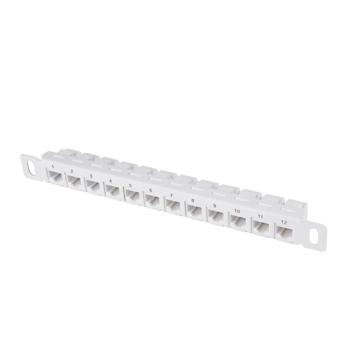 52Pi 52Pi 52Pi 12 Port CAT6 Patch Panel White 10inch 0.5U — product photo