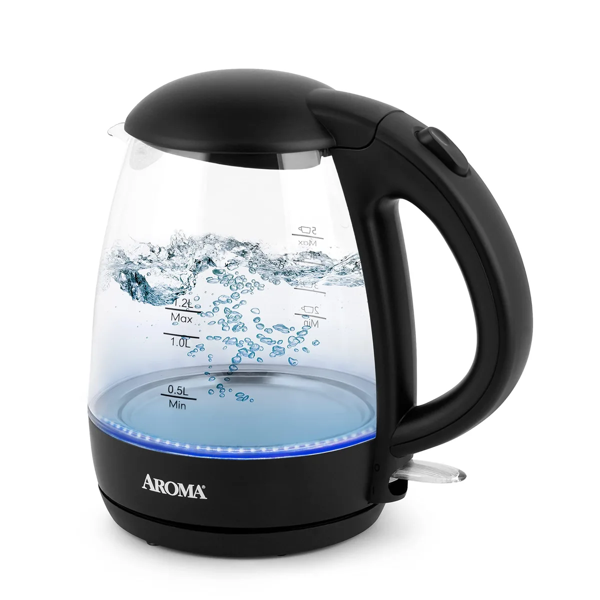  AROMA Glass Electric Kettle AWK-151B 1.2L — product photo