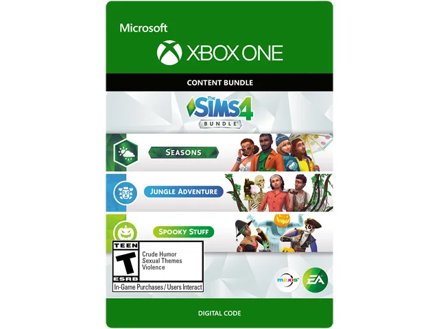 Electronic Arts Electronic Arts 7D4-00342 The Sims 4 Bundle Seasons Jungle Adventure Spooky Stuff downloadable game — product photo