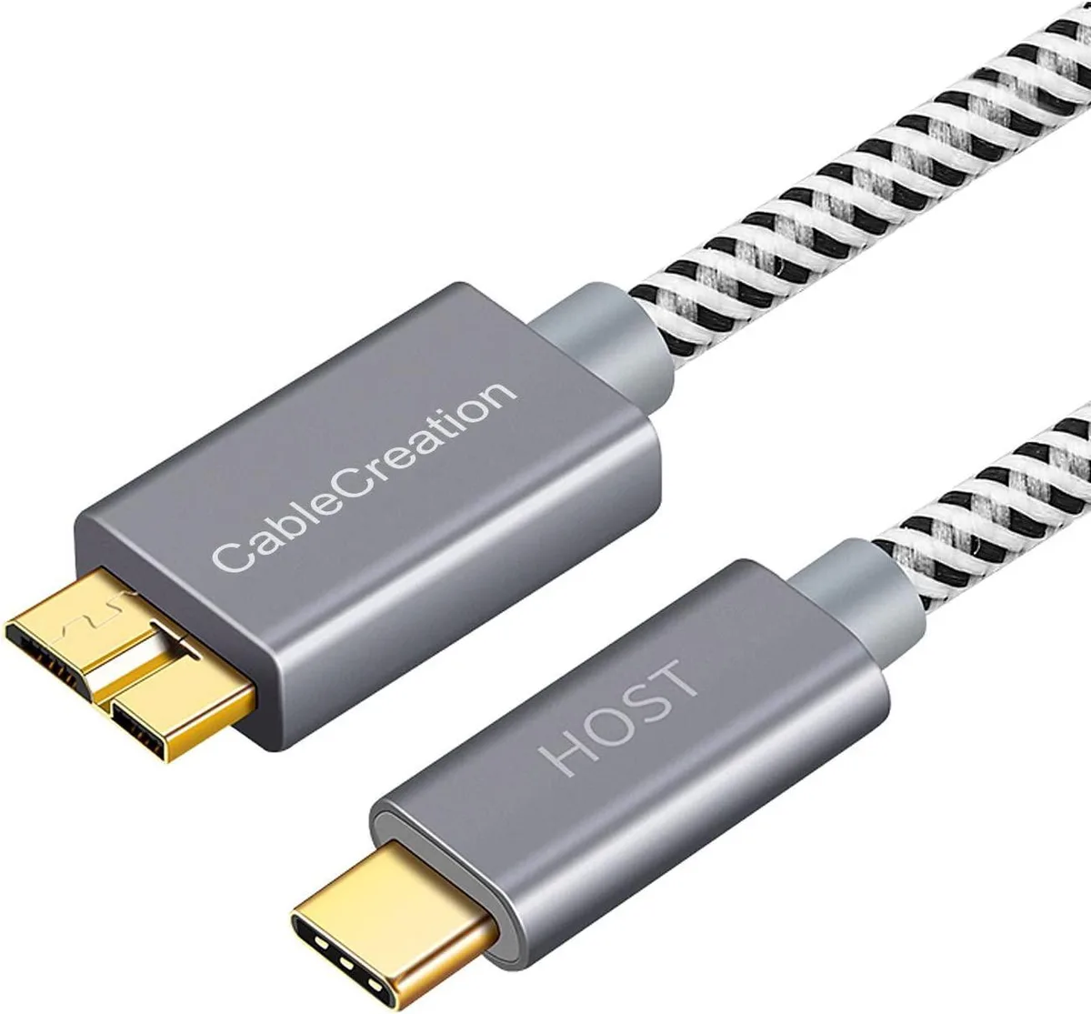 CableCreation CableCreation USB 3.1 C to Micro B Cable 10Gbps 1.0m Space Gray — product photo