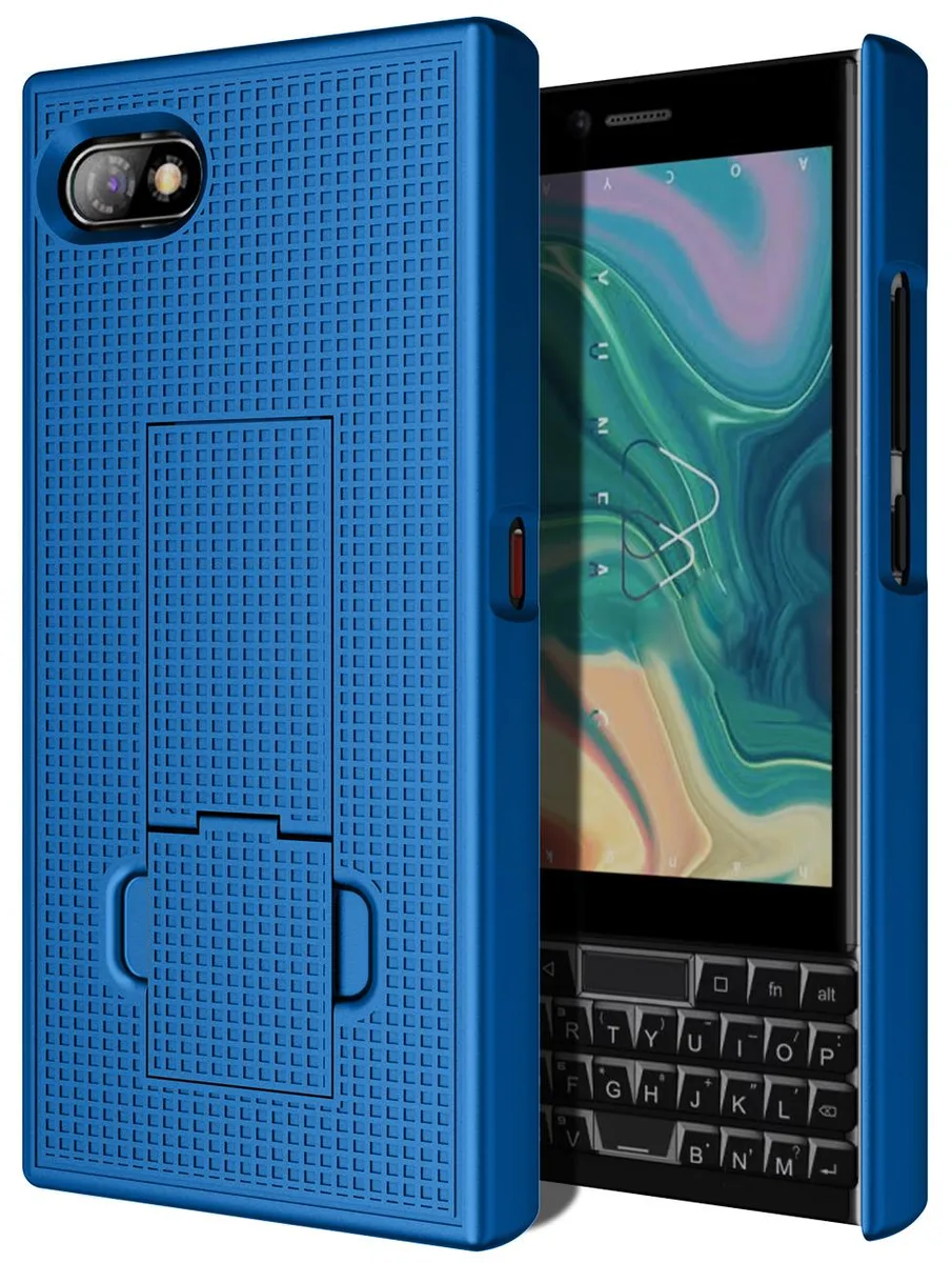 Nakedcellphone Nakedcellphone Textured Phone Case with Kickstand Blue 1.5mm Unihertz Titan Slim 2022 — product photo
