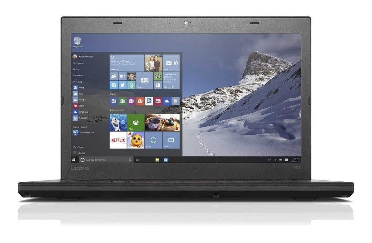 Lenovo Lenovo ThinkPad T460 14" laptop i5 2.40 GHz 8 GB 256 GB SSD Windows 10 Pro — product photo