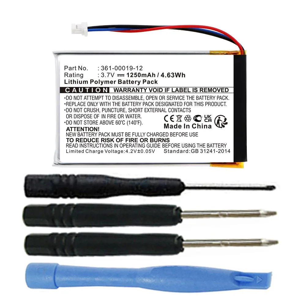 MPF Products MPF Products 1250mAh 361-00019-12 GPS Battery Replacement with Tools — product photo