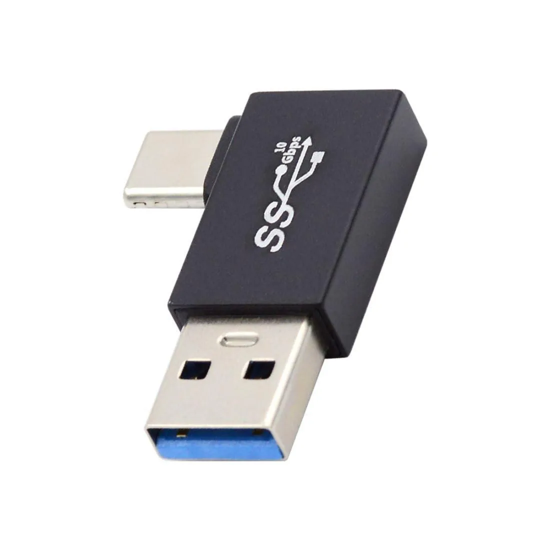 LORDWORLD LORDWORLD USB-C to USB 3.0 Adapter 10Gbps 90 Degree Right Angled — product photo