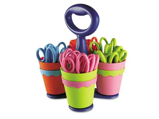 Westcott Westcott 14756 Scissor Caddy with 24 Kids Scissors 5" Blunt — product photo