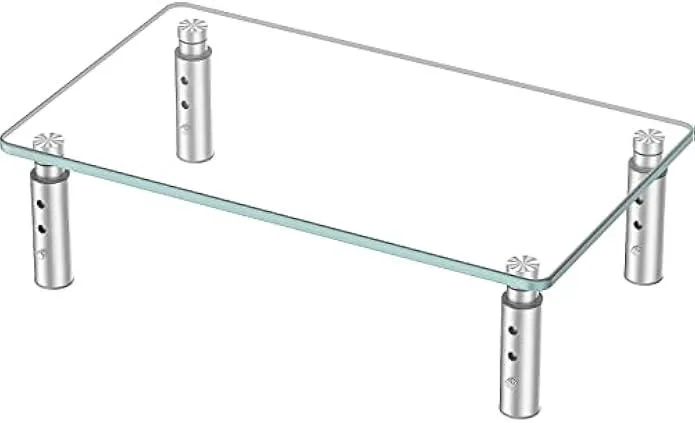 TAURKENAM TAURKENAM Monitor Stand 3 Height 44 lbs Clear office equipment — product photo