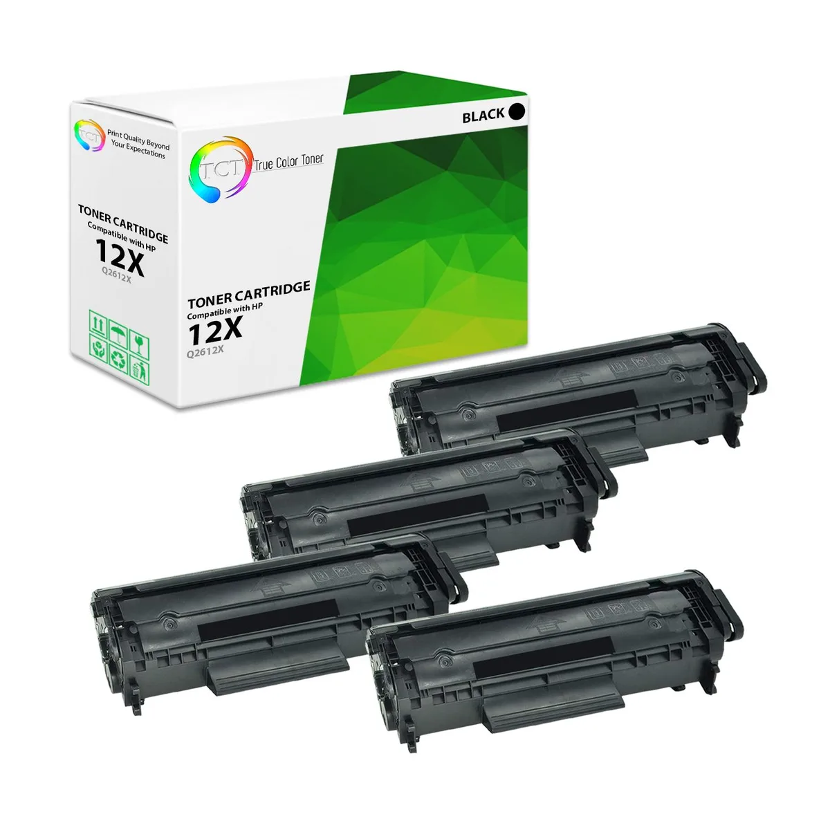 True Color Toner True Color Toner Q2612X 4-Pack Black Toner Cartridge — product photo