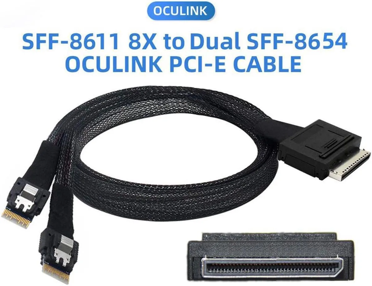 Vszerda Vszerda SFF-8611 8x to Dual SFF-8654 4x eSATA Cable 50cm — product photo