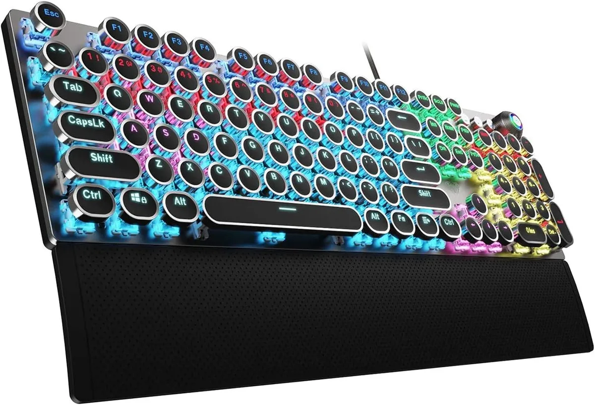 PISKEKAT PISKEKAT F2088 Gaming Keyboard Blue Switches Rainbow LED — product photo