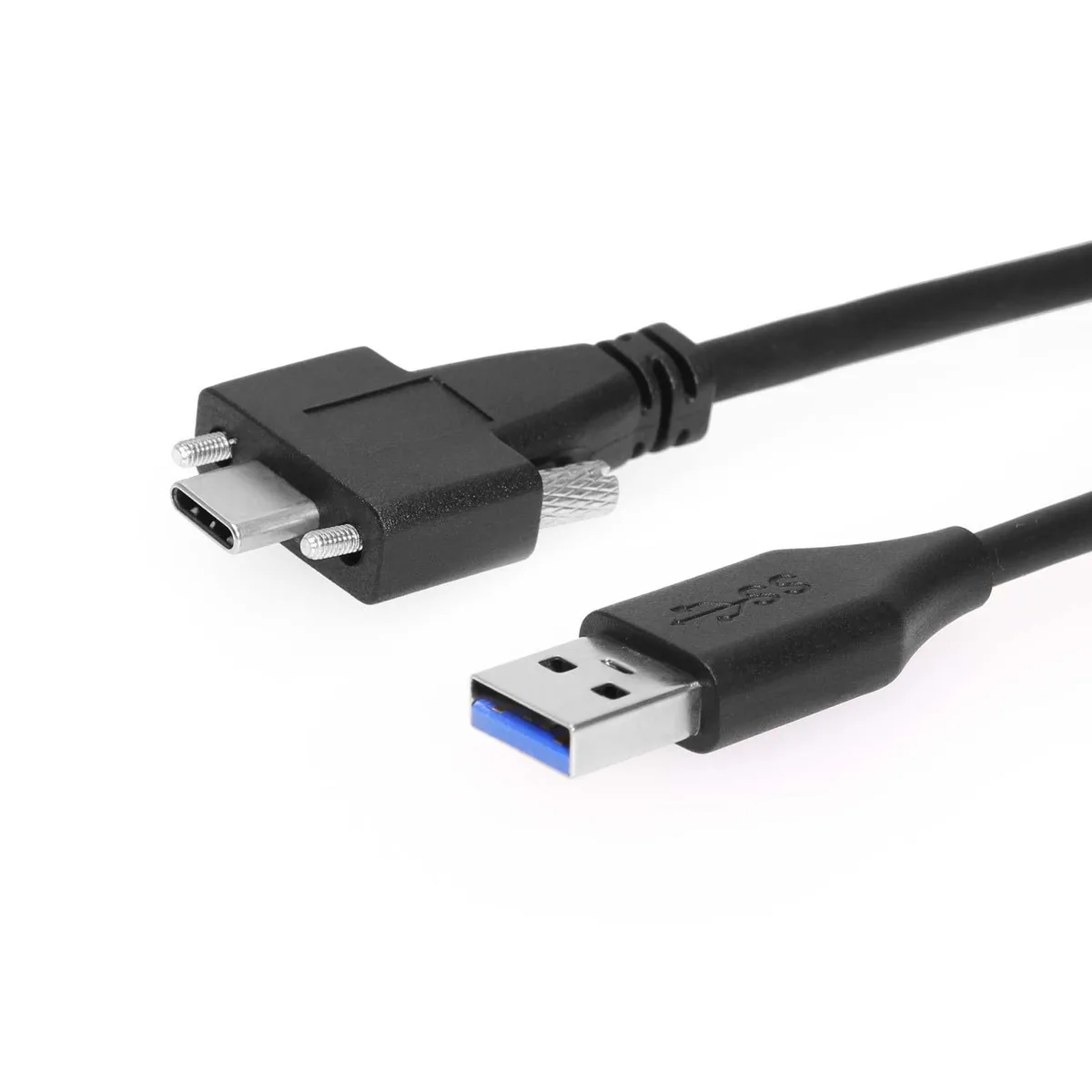 CoolGear CoolGear CG-30SL1AC-05M USB-C to USB-A cable 20in screw lock 5Gbps 3A — product photo