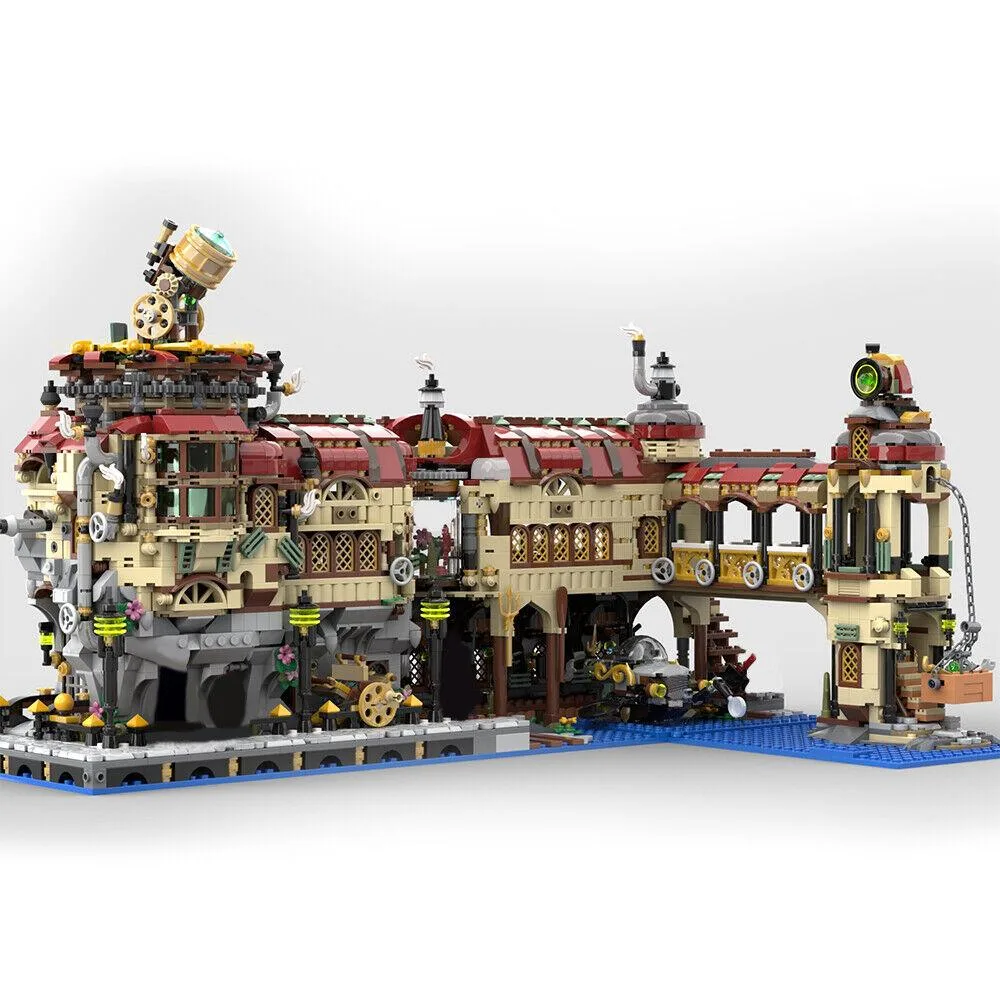 Boxed set of 3436 multi-colour plastic building bricks with PDF instructions