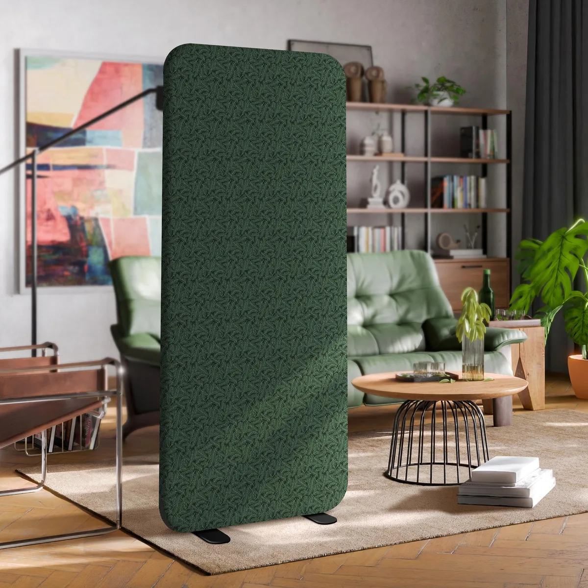 DECOLAB DECOLAB Portable Room Divider Panel 29" x 65" Pine office furniture — product photo