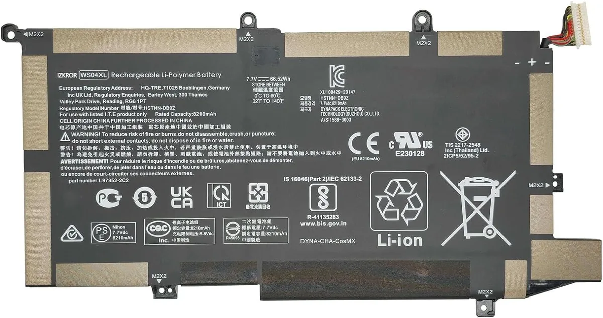 NShi NShi WS04XL 66.52Wh 7.7V laptop battery — product photo