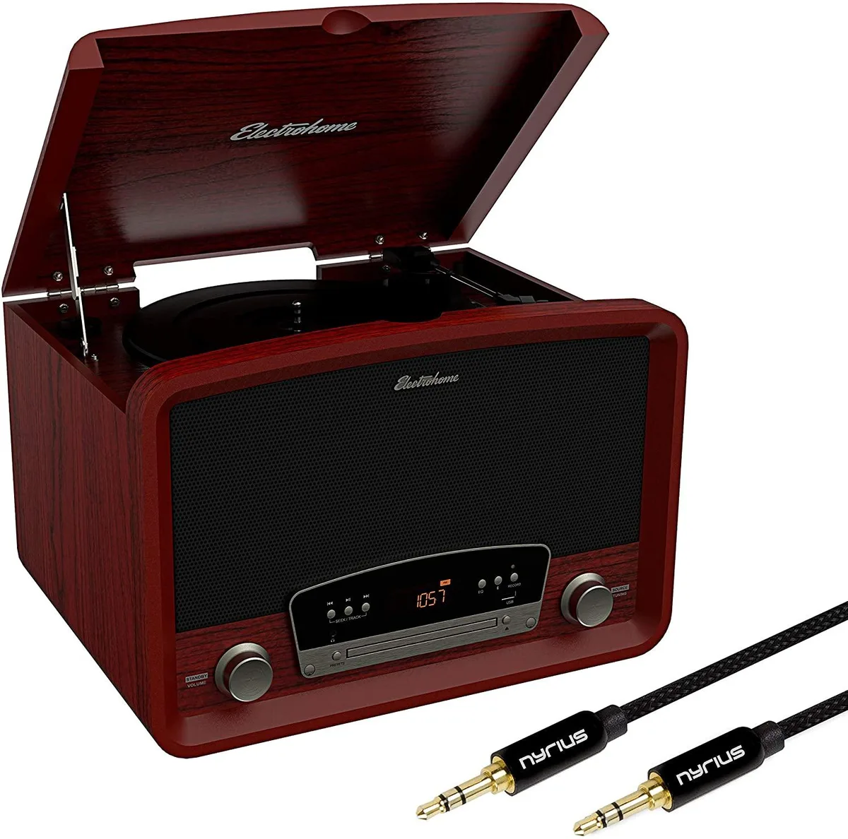 ELECTROHOME ELECTROHOME RR75CAC03 Red 7-in-1 Turntable System — product photo