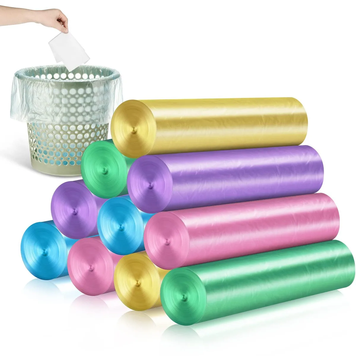 Teling 200-Count 1.5 Gal Blue Polyethylene Garbage Bags — product photo