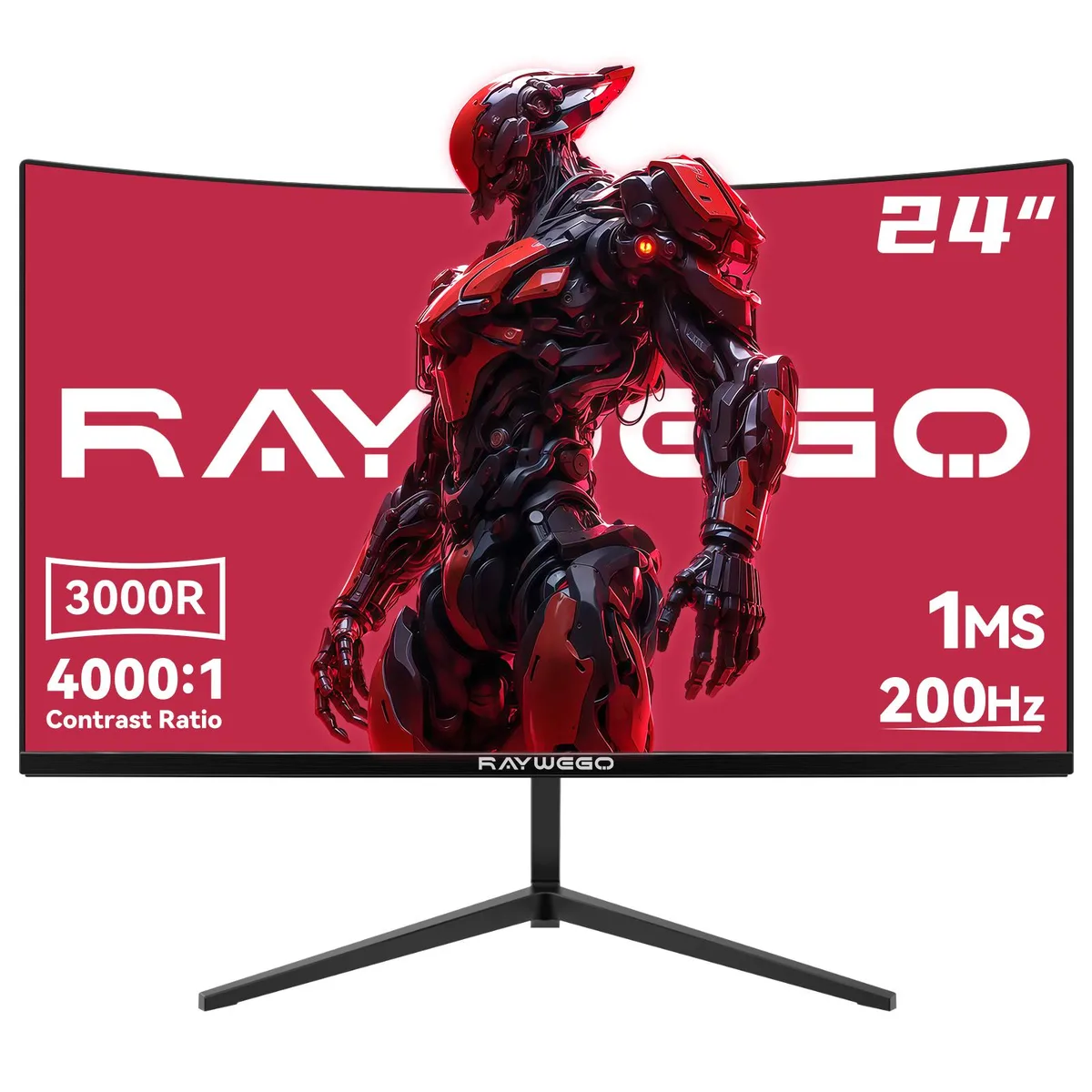 Raywego Raywego 24" Curved Gaming Monitor 200Hz FHD 1ms VA 3000R Black — product photo
