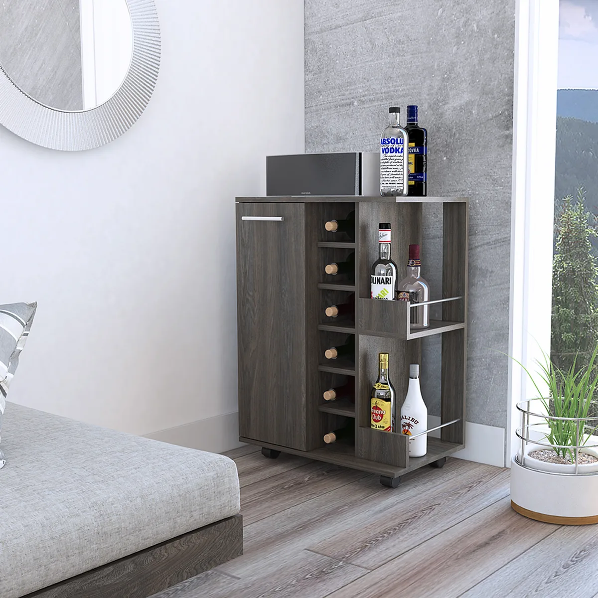 FM FURNITURE FM FURNITURE FM3988MLC Kitchen Cart 28.7" Cabinet 43 lb — product photo