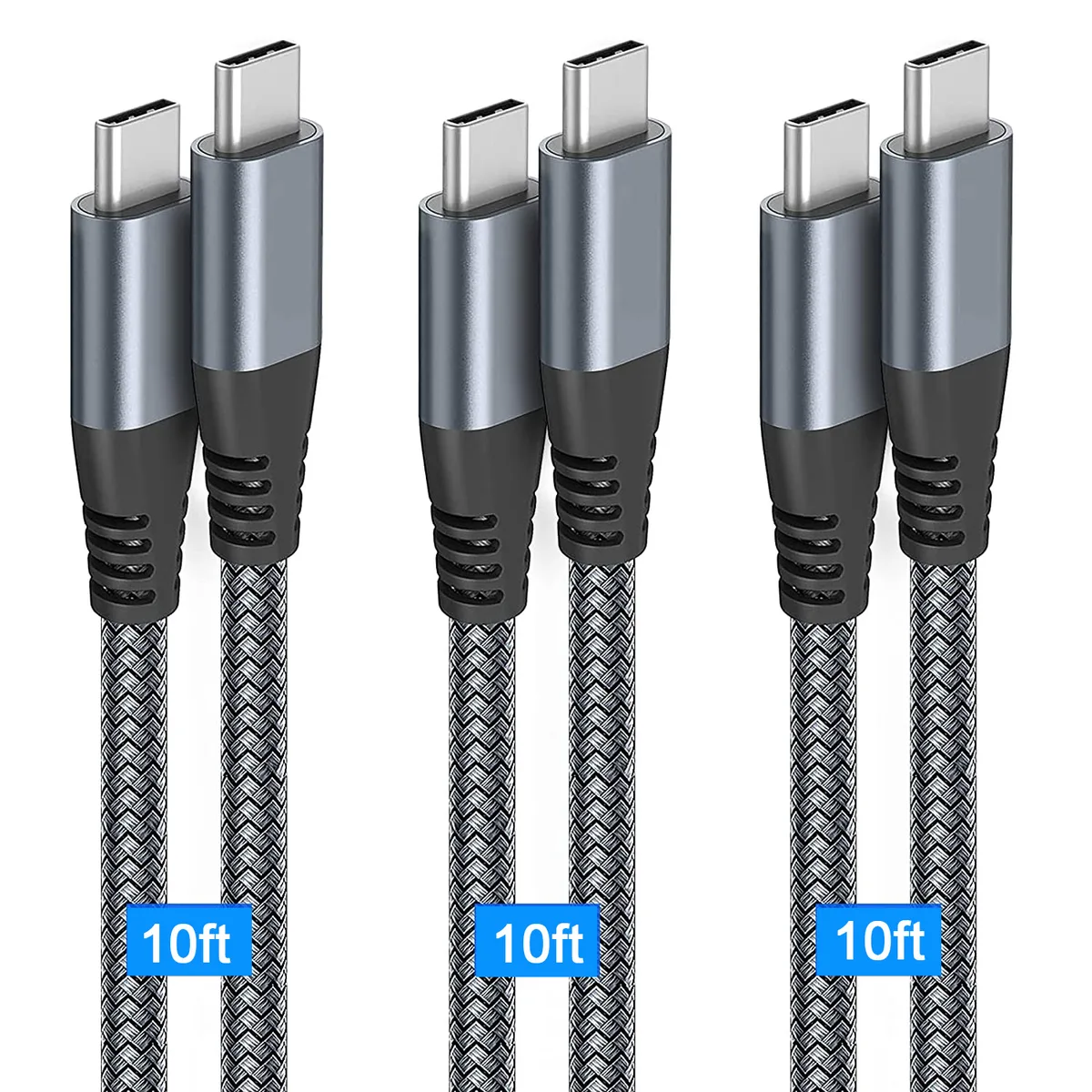 IHDAPP IHDAPP USB C to USB C Cable 10ft 60W 3Pack Gray — product photo
