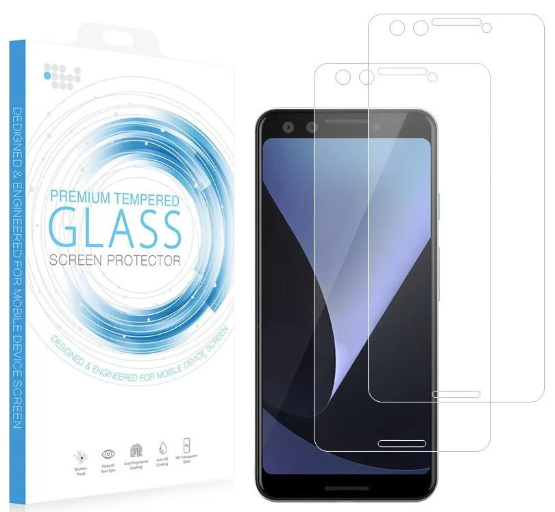 Nakedcellphone Nakedcellphone Tempered Glass Screen Protector Twin Pack Clear for Google Pixel 3 — product photo