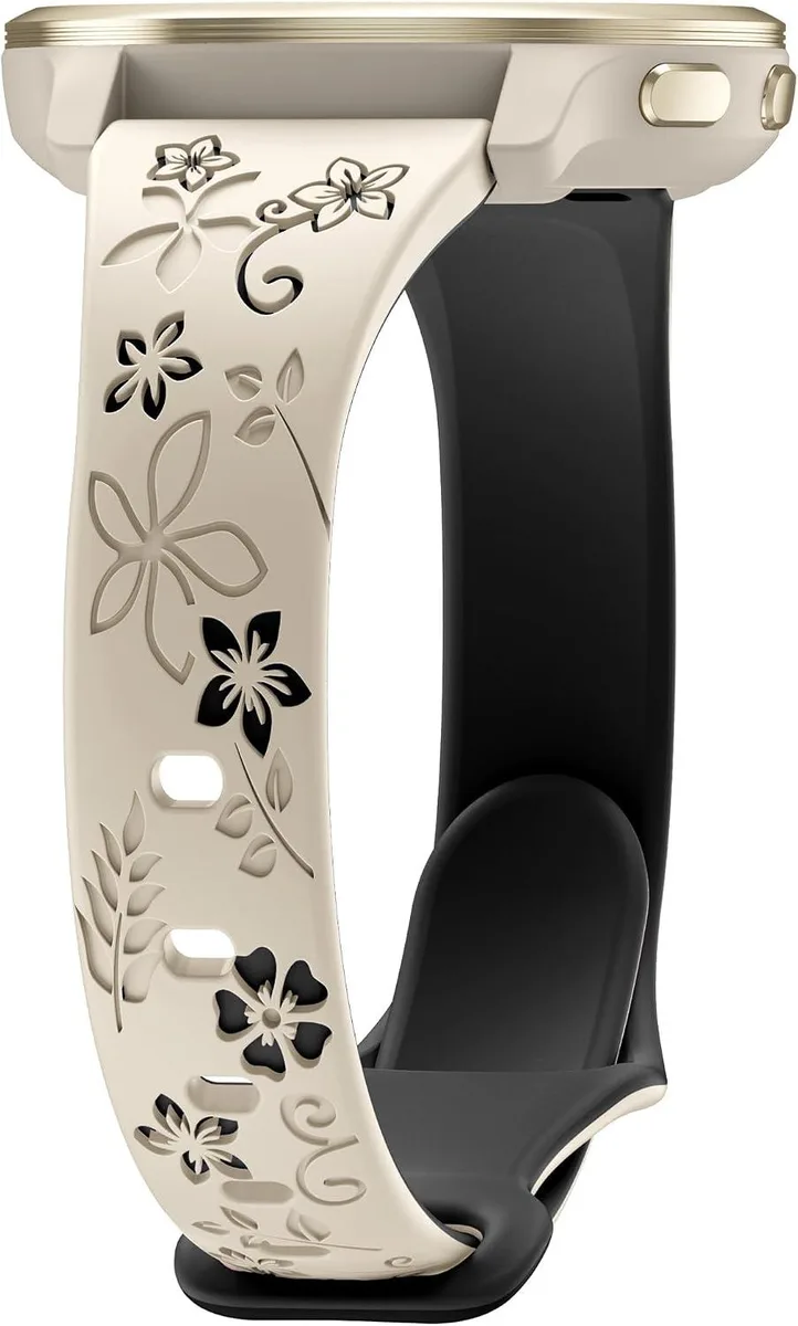 ETEIZU ETEIZU 20mm Floral Engraved Watch Band accessory — product photo