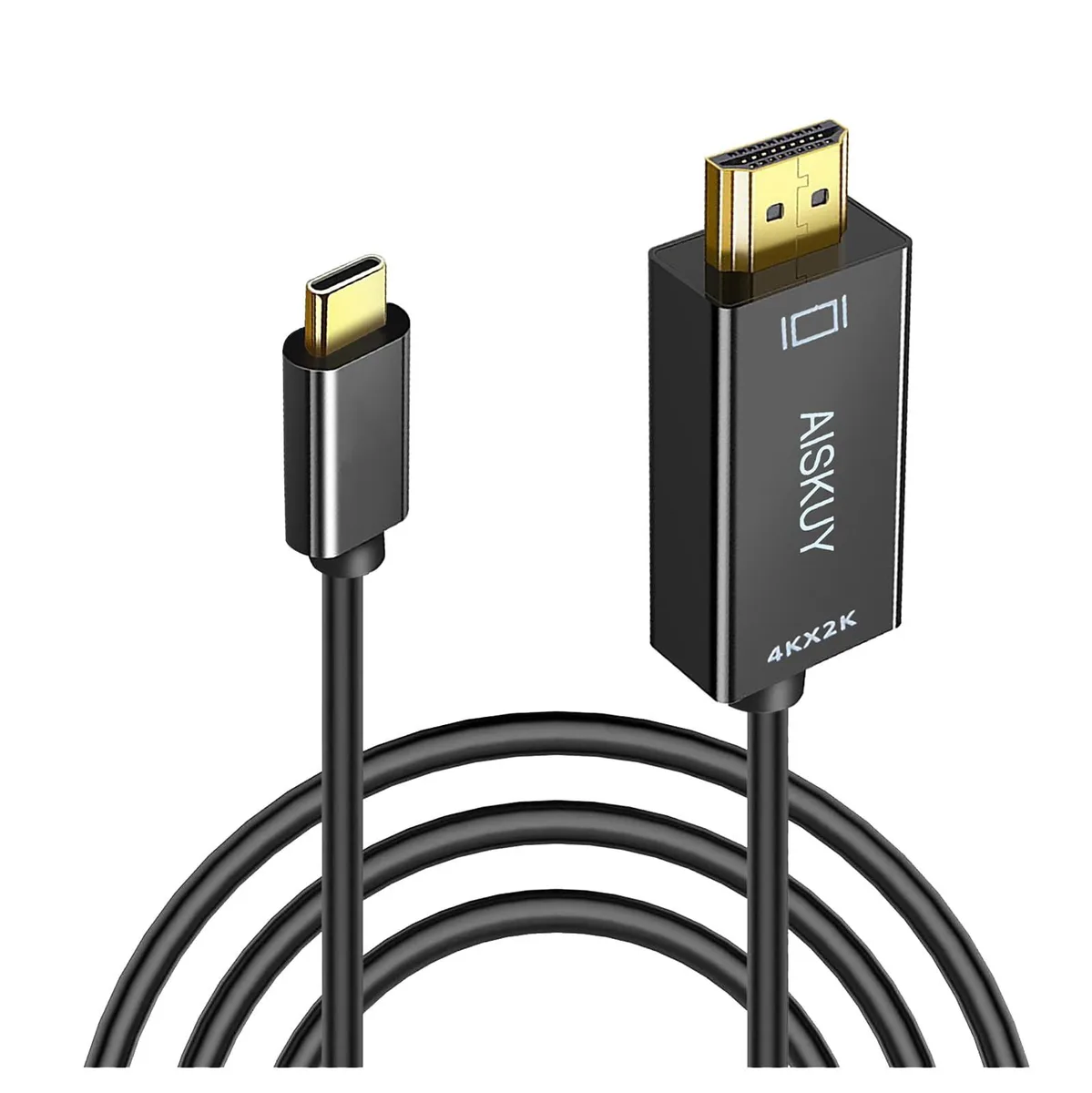  AISKUY USB-C to HDMI Cable 4K 30Hz 6ft Black — product photo