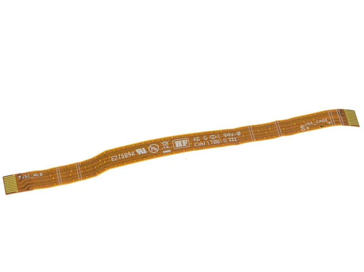 Flat orange ribbon cable with connectors for Dell Latitude 7202 smart card reader