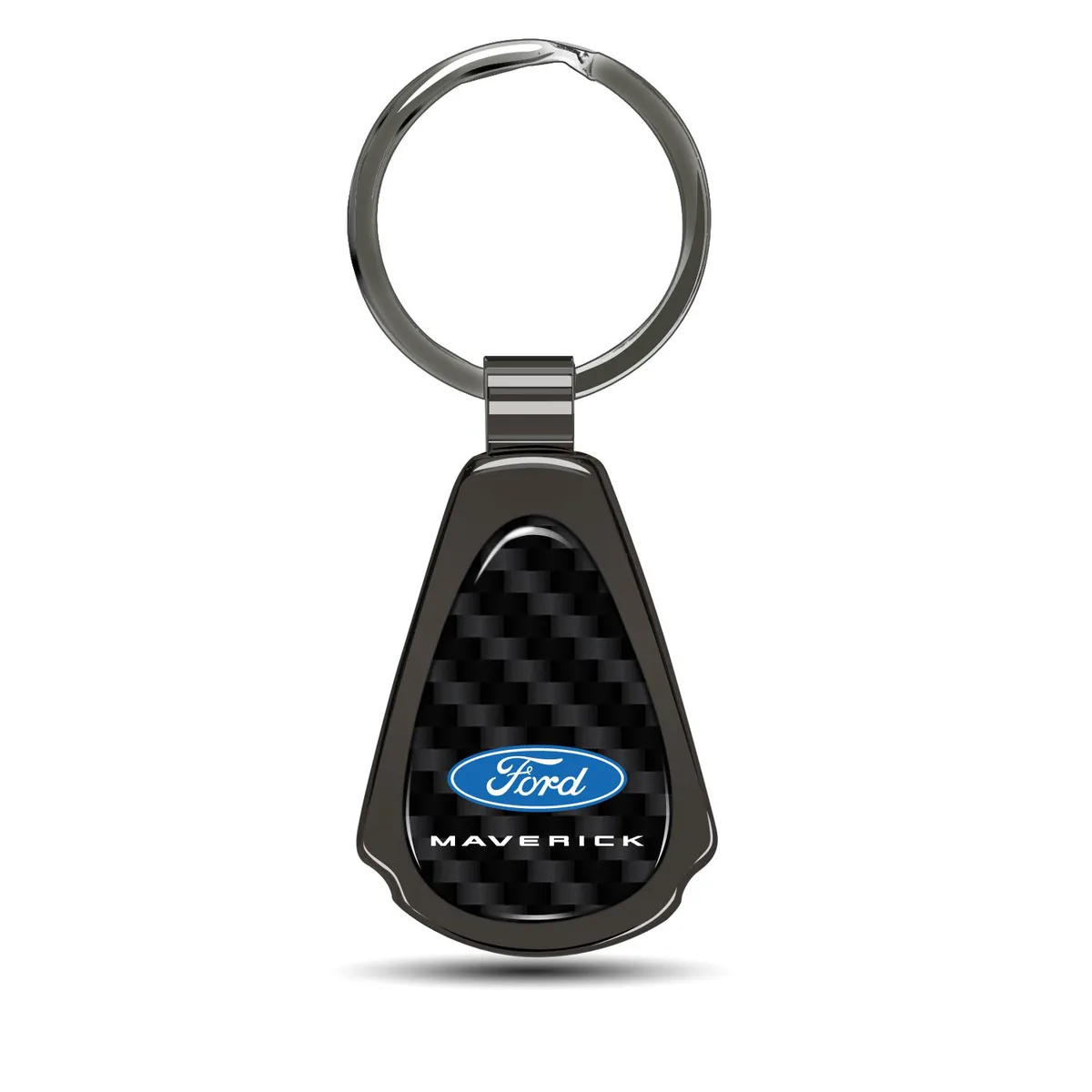 iPick Image, LLC iPick Image, LLC Ford Maverick Carbon Fiber Gunmetal Teardrop Key Chain — product photo