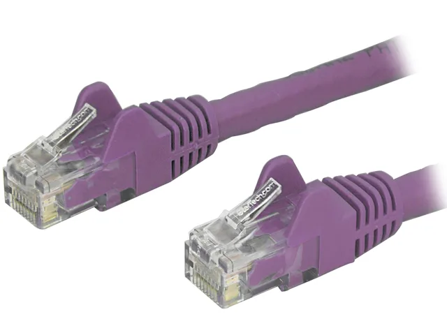 Purple Cat6 Ethernet cable, 30 ft, snagless RJ45 connectors, PVC jacket