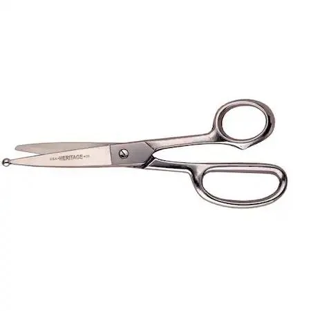 Straight stainless trimmer with forged ball point, 8-7/8 inch overall length