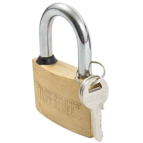 Solid brass padlock with chrome hardened steel shackle