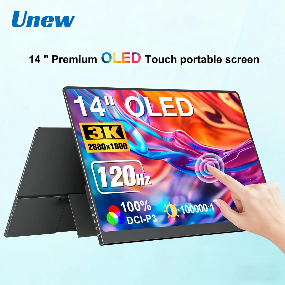Unew Unew CX140TP-B-OLED 14" 3K 120Hz OLED Touch Gaming Monitor — product photo