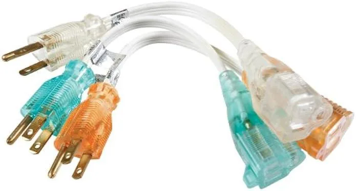 TAURKENAM TAURKENAM 6991 16/3 3Pc 8in Cube Tap Extension Cords power adapter — product photo