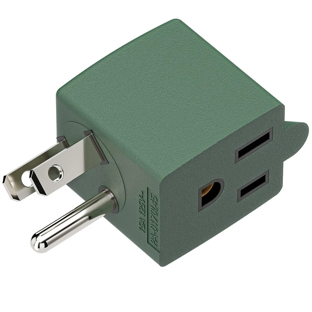LORDWORLD LORDWORLD 90° 5-15P to 5-15R Adapter Green 1870W — product photo