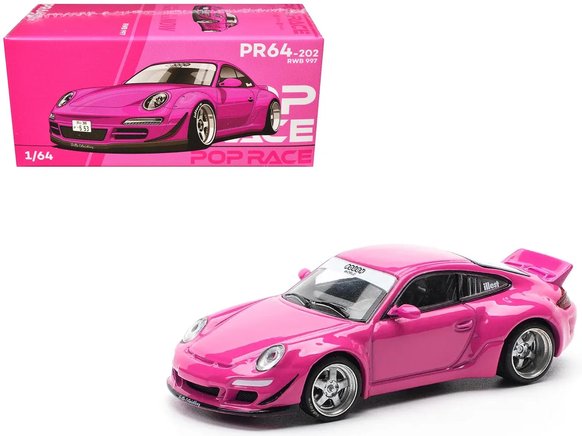 Pop Race Pop Race RWB 997 Pink 1/64 Die Cast Model Car — product photo