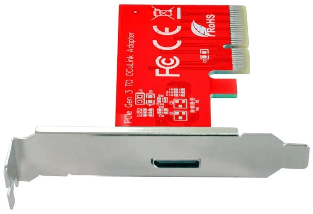 Vszerda Vszerda PCI-E 3.0 4.0 x4 to Oculink SFF-8612 SFF-8611 Host Adapter with Bracket — product photo