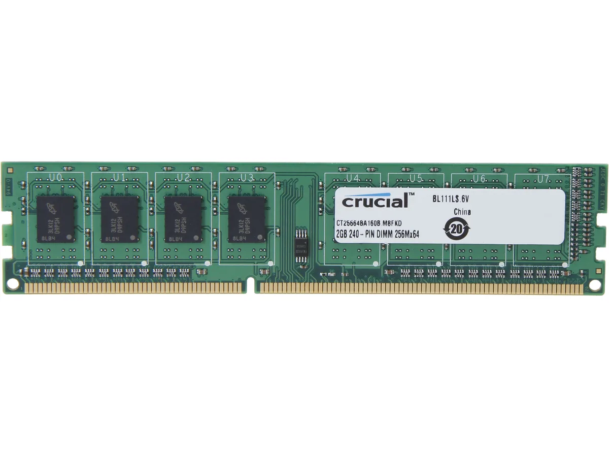 Crucial Crucial CT25664BA160B 2GB DDR3 1600 desktop RAM — product photo