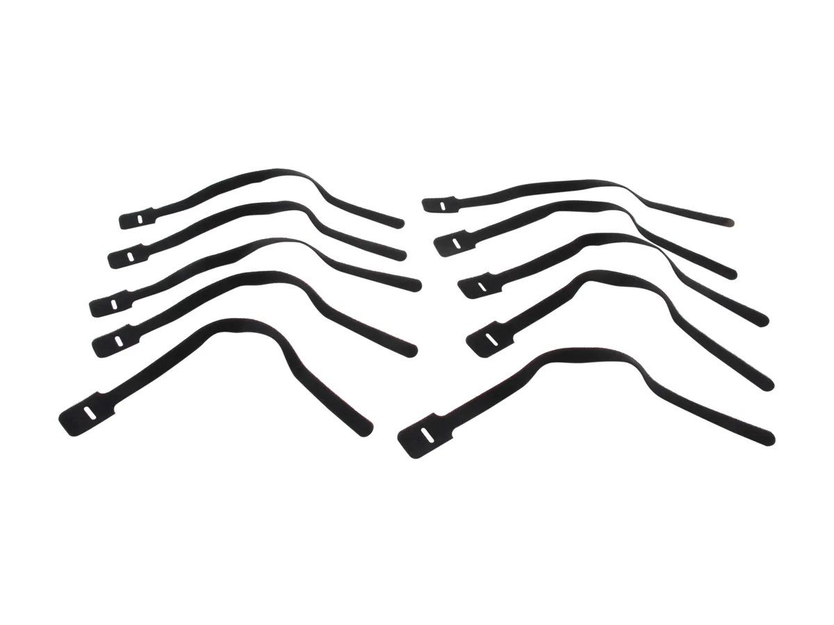Nippon Labs Nippon Labs VT-13-BK 13" Hook-and-Loop Cable Ties Black 10pcs computer accessory — product photo
