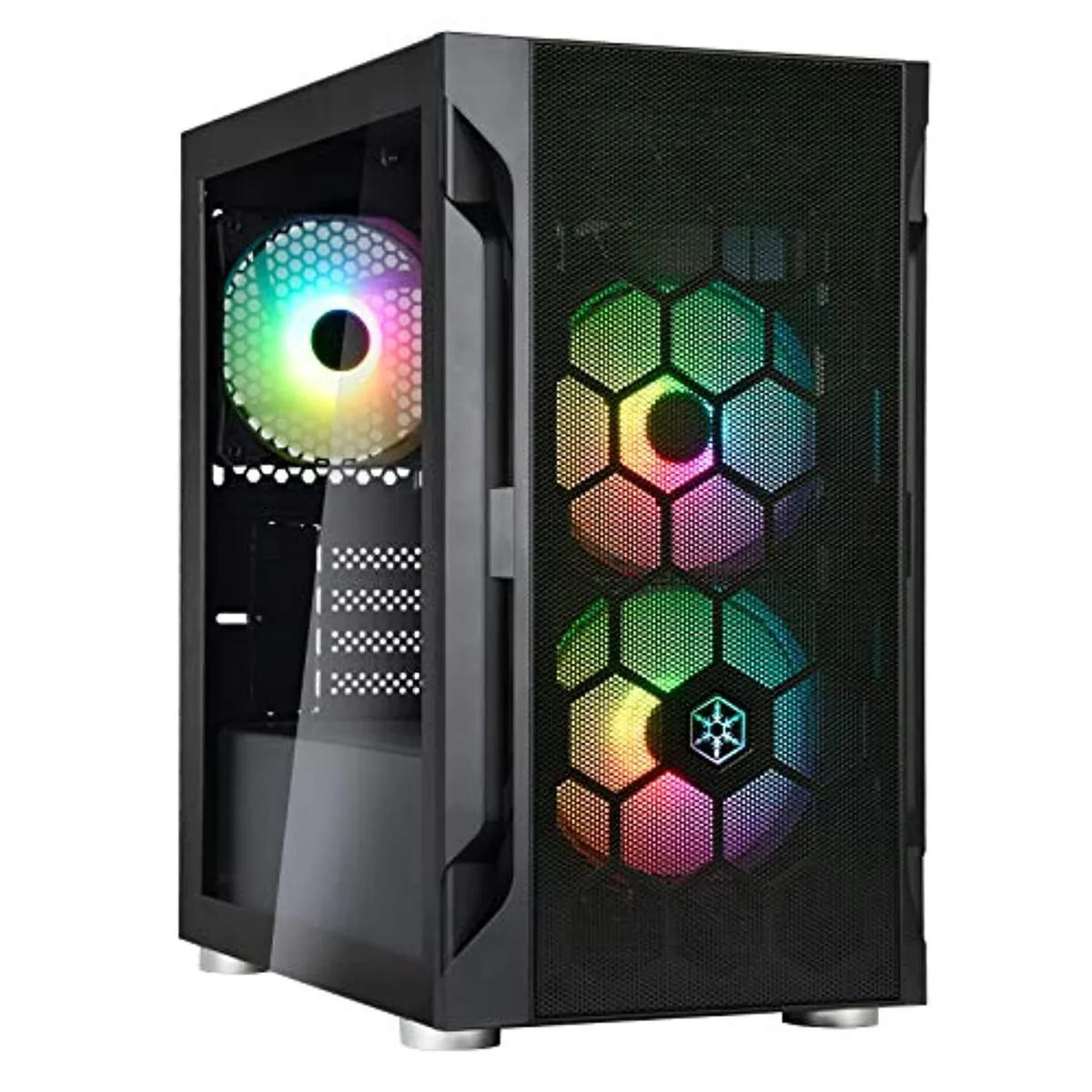 Silverstone Technology Silverstone Technology RNAB08ZMRGL5J PC Case, 3×120mm ARGB Fans, Black, Micro-ATX, Mini-DTX, Mini-ITX — product photo