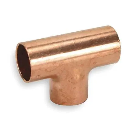 Copper tee fitting with three 1-1/4 inch connections