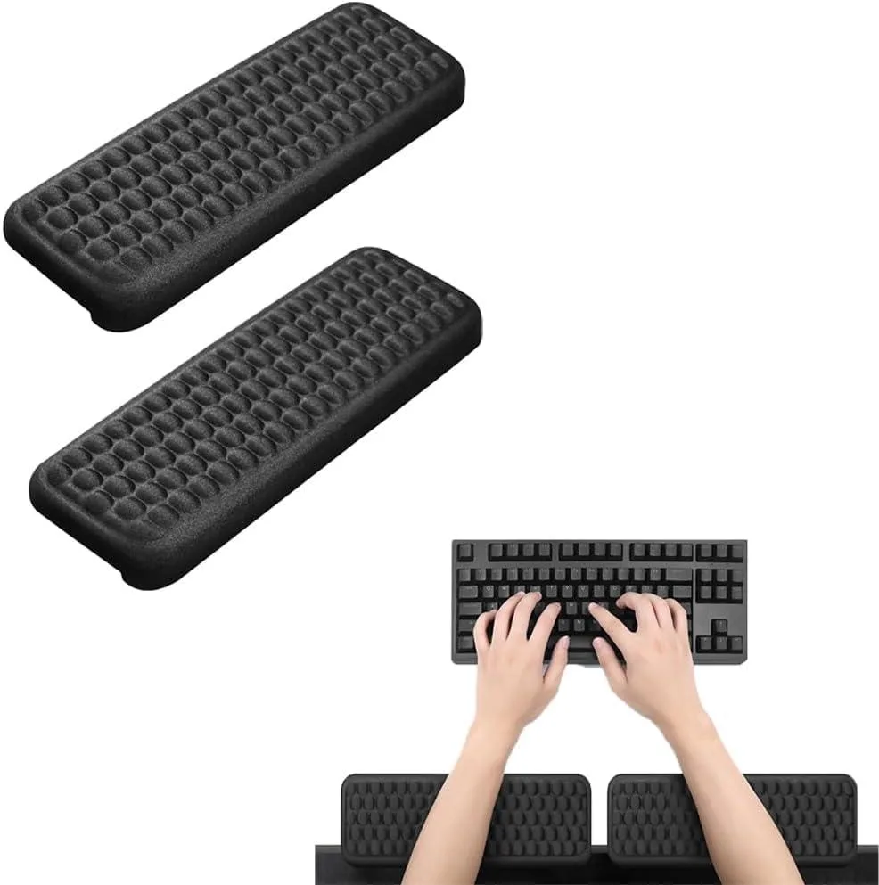 Tiiyee L-Shaped Desk Elbow Pads 2-Pack Memory Foam Black — product photo