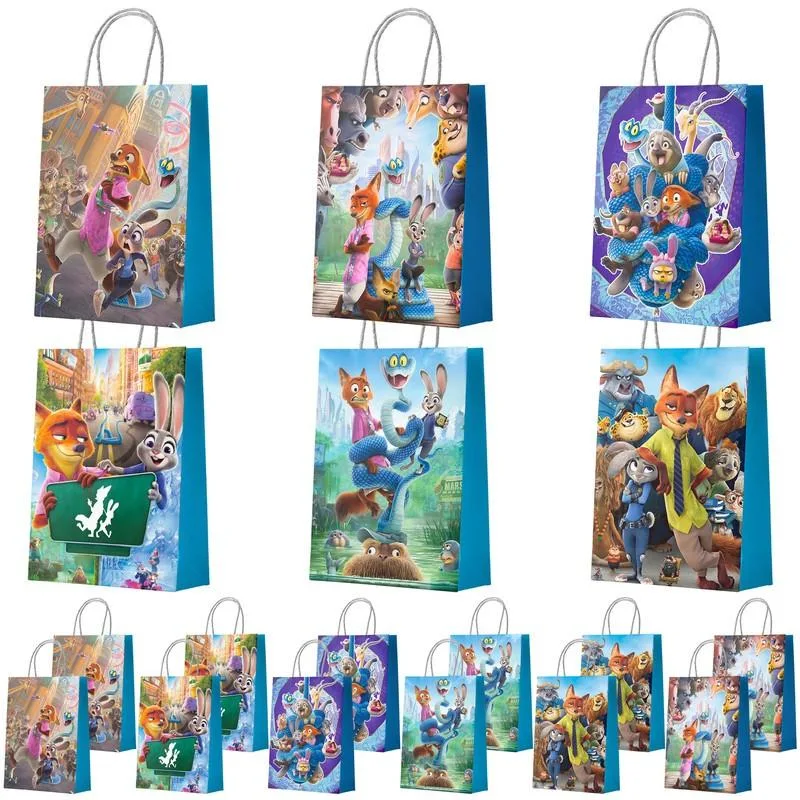 InBoxxarty InBoxxarty 18 Pcs Zootopia Party Bags Paper Multi-Color 8.3 x 6 x 3 inches — product photo