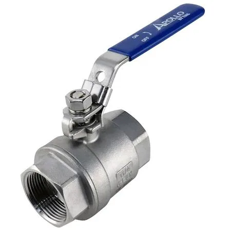Stainless steel full-port ball valve with locking handle