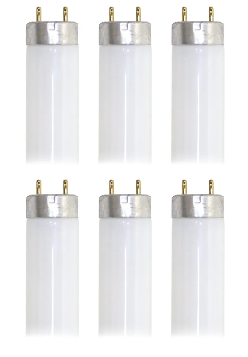 GE Lighting GE Lighting 28885 T8 Linear Fluorescent Light Bulb 24 inch 17W 5000K Coverguard 6 pack — product photo