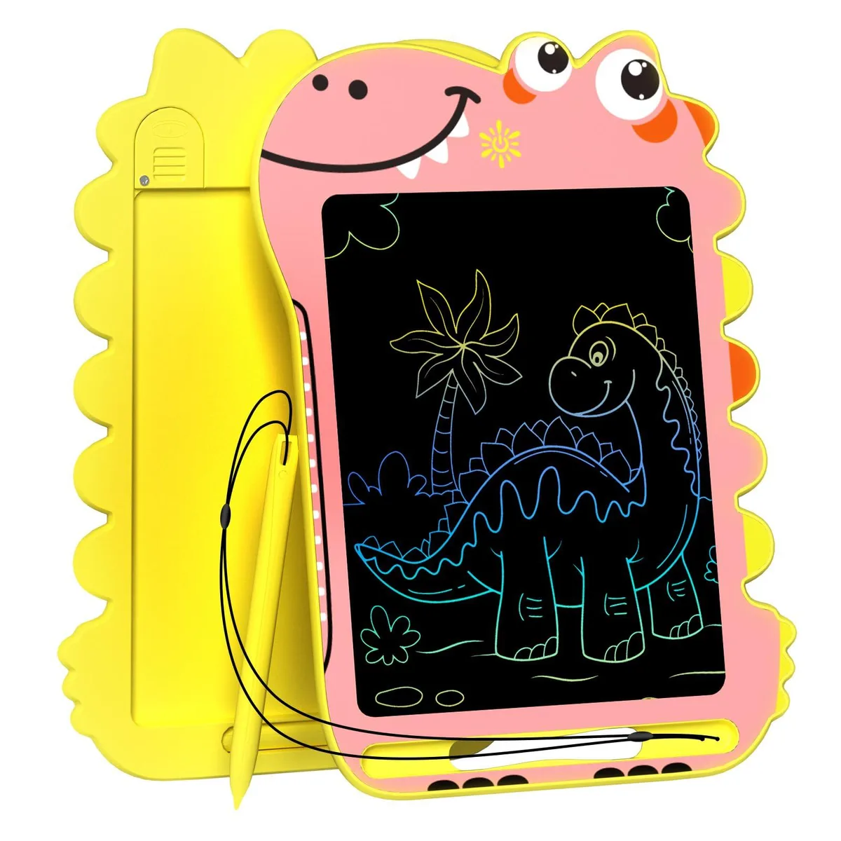 Pink 8.5 inch LCD doodle board with erase button and lock switch