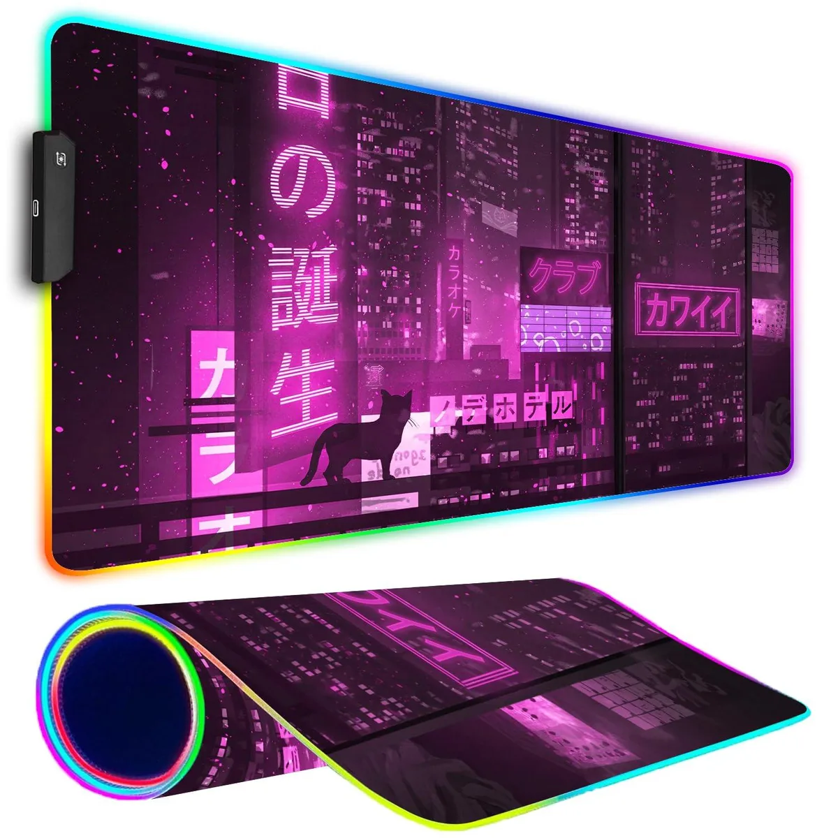KEHIPI KEHIPI RGB Mouse Pad 31.5 x 11.8 in Purple Anime — product photo