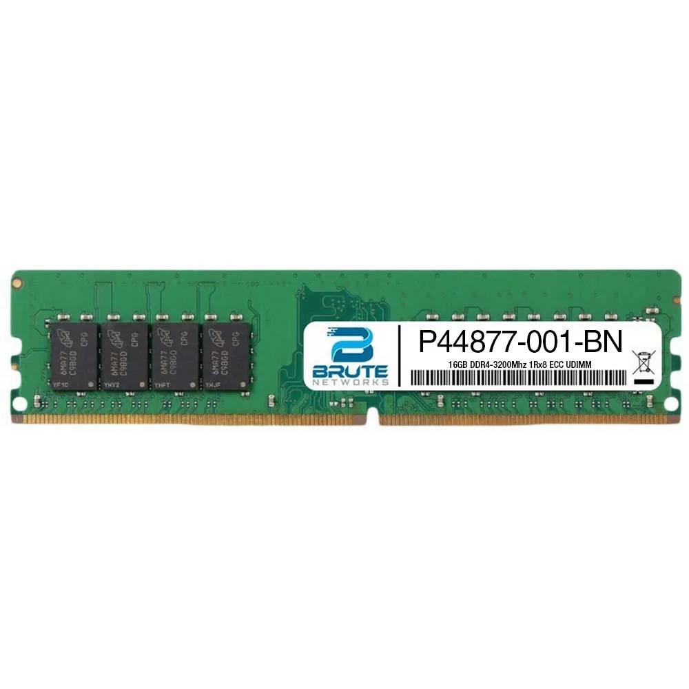 Brute Networks Brute Networks 16GB DDR4-3200 1Rx8 ECC UDIMM P44877-001-BN — product photo