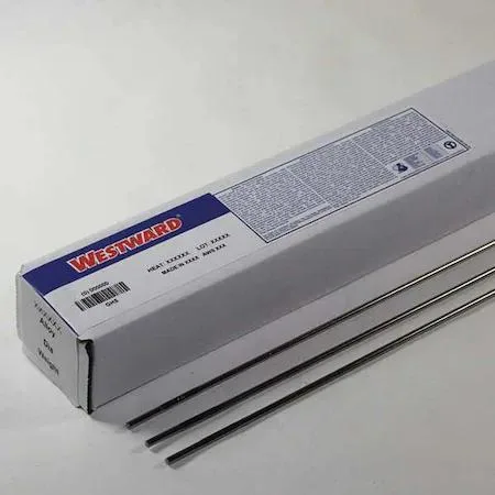 Box of 10 lb stainless TIG rods 3/32 inch diameter 36 inches long