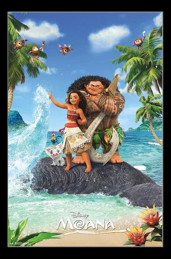 Moana High Five poster print on heavy stock paper 22 x 34 inches