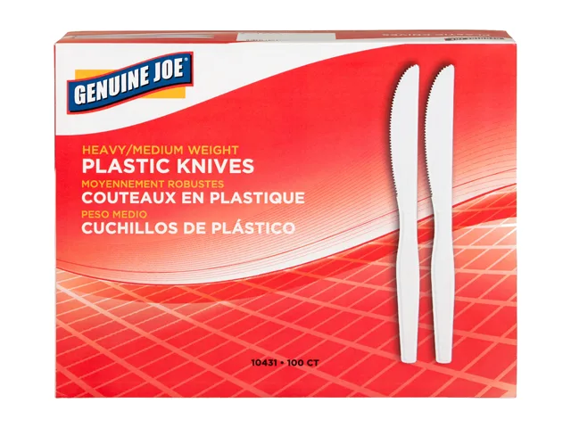 Genuine Joe Genuine Joe 10431CT Heavyweight Disposable Knives cleaning — product photo
